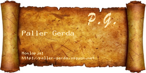Paller Gerda névjegykártya